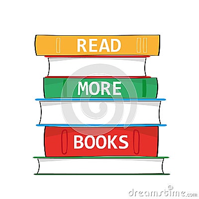 Read More Books Vector Illustration