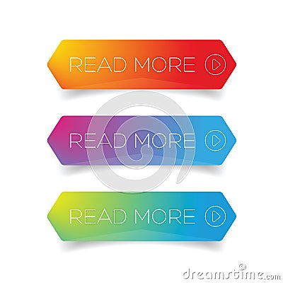 Read more web button call to action Vector Illustration