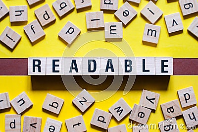 Readable word concept on cubes Stock Photo