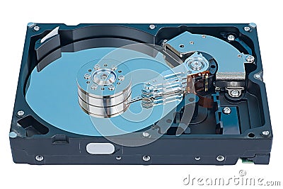 Reader HDD with a blue Stock Photo