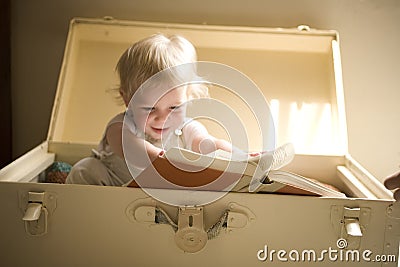 Reading a book Stock Photo