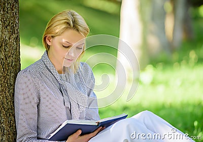 Reading inspiring books. Bestseller top list. Books every girl should read. Relax leisure an hobby concept. Best self Stock Photo