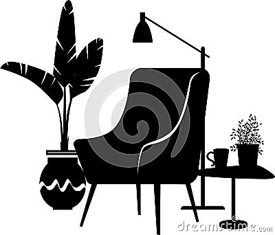 Reading nook Vector Illustration