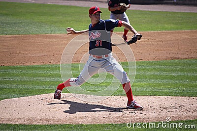 Reading Phillies' pitcher Austin Hyatt Editorial Stock Photo