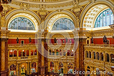 Reading Room Library of Congress Washington DC Editorial Stock Photo