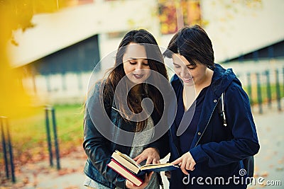 Reading together Stock Photo