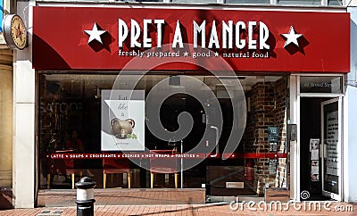 Pret a Manger frontage Editorial Stock Photo