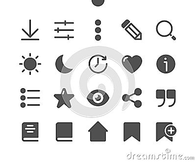 Reading v1 UI Pixel Perfect Well-crafted Vector Solid Icons Vector Illustration