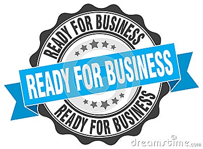 ready for business seal Vector Illustration