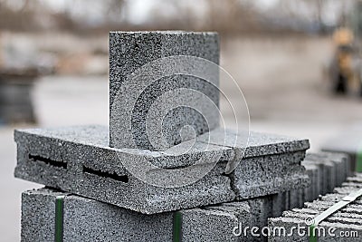 Ready concrete blocks Stock Photo