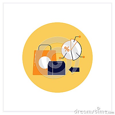 Ready-made ration flat icon Vector Illustration