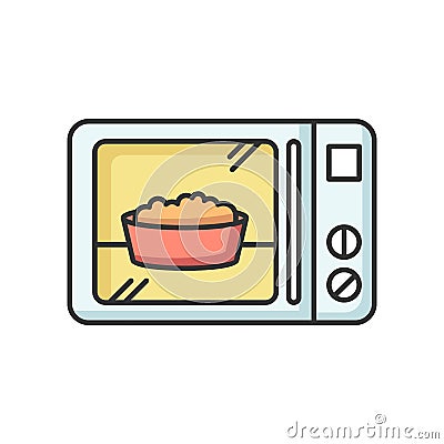 Ready meal RGB color icon Vector Illustration