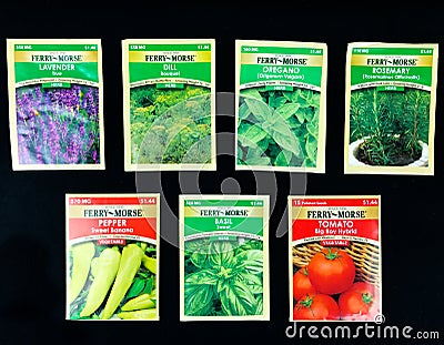 Unopened Pack of Seeds Editorial Stock Photo