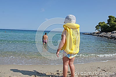 Ready for swimming Stock Photo