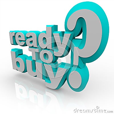 Ready to Buy Words - Do Your Homework Stock Photo