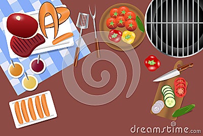 Ready to grill concept Vector Illustration