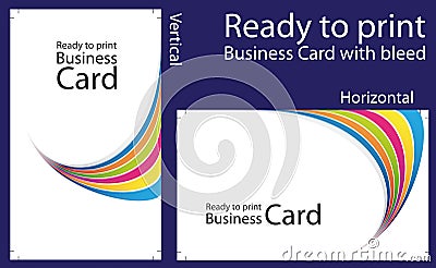 Ready to print Business Card Vector Illustration