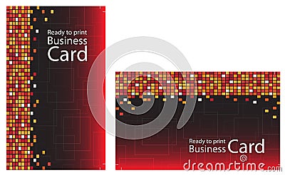 Ready to print Business Card Vector Illustration