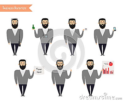 Ready-to-use character set Vector Illustration