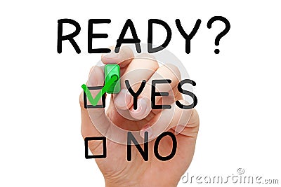 Ready Yes Or No Check Mark Concept Stock Photo