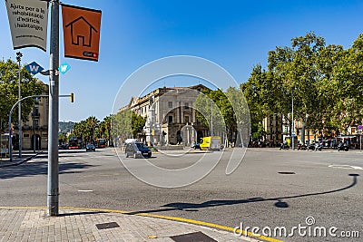 Real Academia Catalana de Bellas Artes de San Jorge in Barcelona Editorial Stock Photo