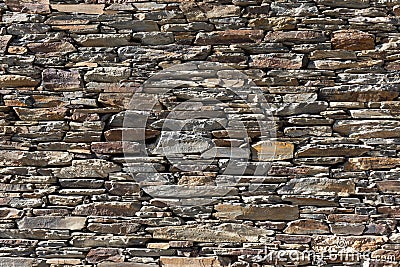 Real antique spanish stone wall Stock Photo