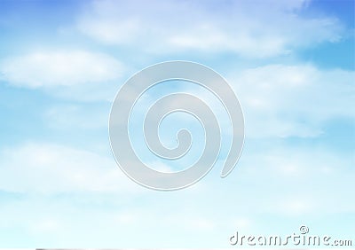 Real bright beautiful cloud sky background vector Vector Illustration