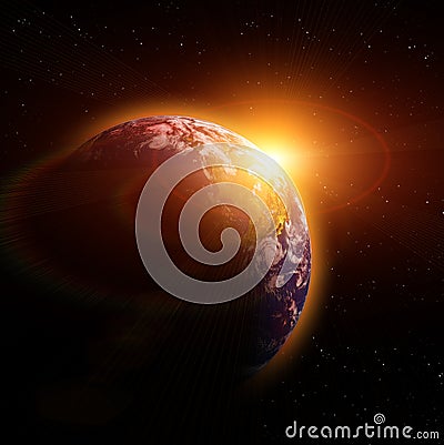 Real Earth Planet Stock Photo