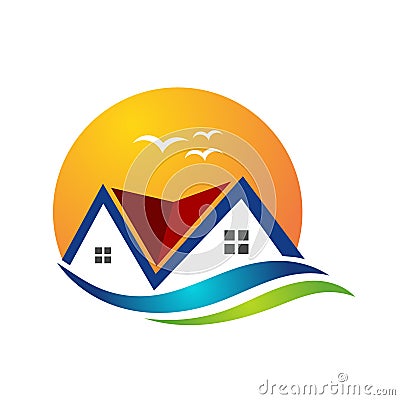 Real Estate, Building and Construction Logo Vector Design. Vector Illustration
