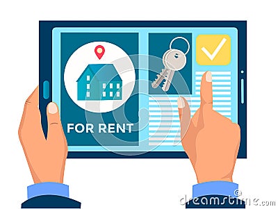 Rent, sale and purchase of real estate Vector Illustration