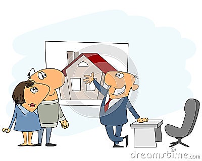 Real estate agent Vector Illustration