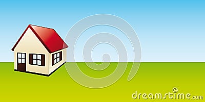 Real estate banner. For sale or for rent dream house. Buyer keys. Vector. Vector Illustration
