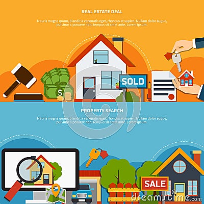 Real Estate Banners Vector Illustration