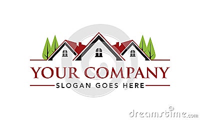 Real Estate Brokerage Logo Template Vector Illustration