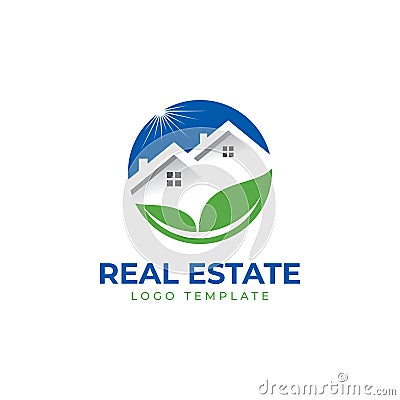 Real Estate Brokerage Logo Template Vector Illustration