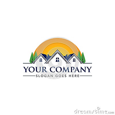 Real Estate Brokerage Logo Template Vector Illustration