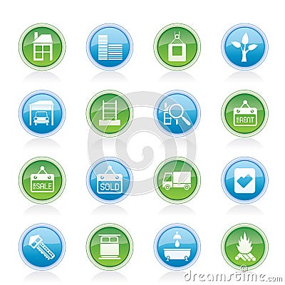 Real Estate and building icons Vector Illustration