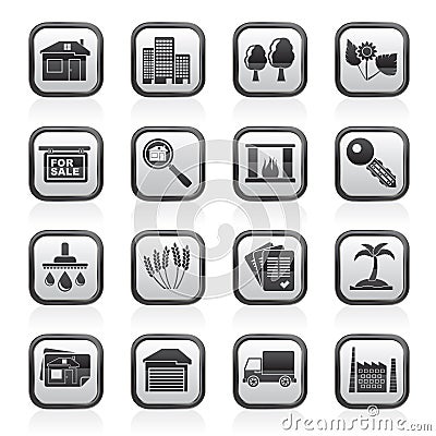 Real Estate and building icons Vector Illustration