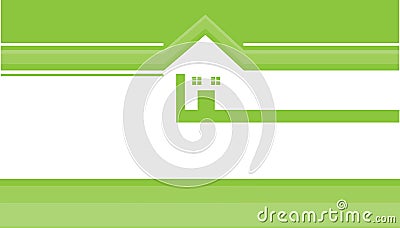 Real Estate Business Card with House Logo Stock Photo