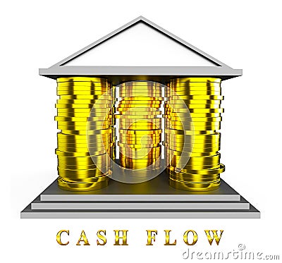 Real Estate Cash Flow Icon Depicting Liquid Assets Or Cash Supply - 3d Illustration Stock Photo