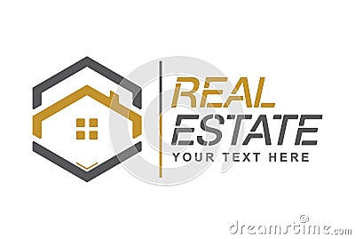 Real Estate. Company logo template. Vector icon of construction, repair, rental, sale and rental of housing Vector Illustration