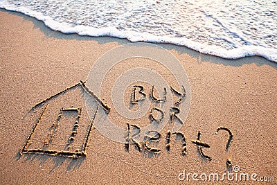 Real estate concept, buy vs rent Stock Photo