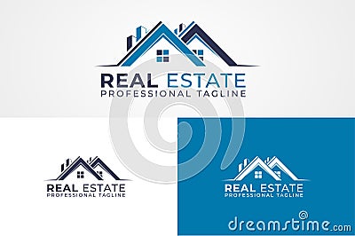 Real estate corporate logo. Real estate logo vector template. Corporate real estate logo Vector Illustration