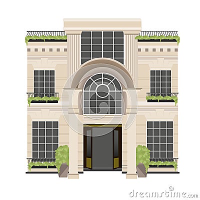 Real estate design hotel buildings and hotel buildings vector set. Vector Illustration