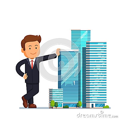 Real estate developer entrepreneur concept Vector Illustration