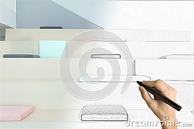 Real estate, engineering and engineer concept Stock Photo