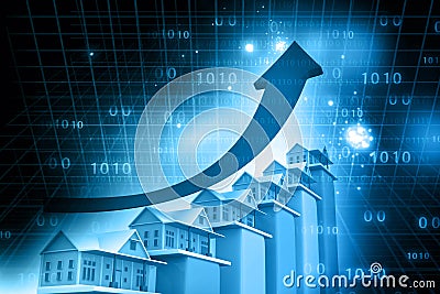 Real estate growth cart Stock Photo