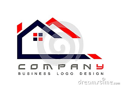 Real estate House roof and home logo vector element icon design vector on white background. Business, collection. Cartoon Illustration