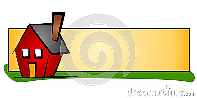 Real Estate House Web Logo Cartoon Illustration