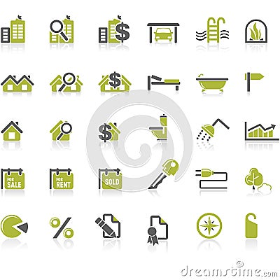 Real Estate icon set Vector Illustration